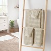 Cannon 4-Piece Steeple Gray Cotton Quick Dry Bath Towel Set (Shear