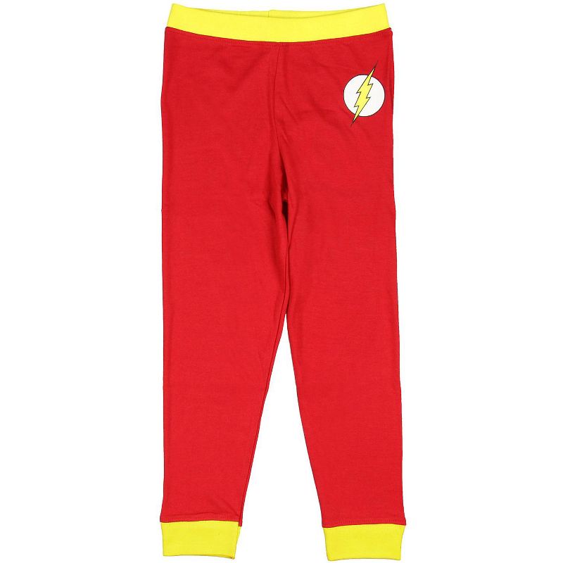 DC Comics Flash Little Boys 2 Piece Shirt & Pants Pajama Set Red, 3 of 4