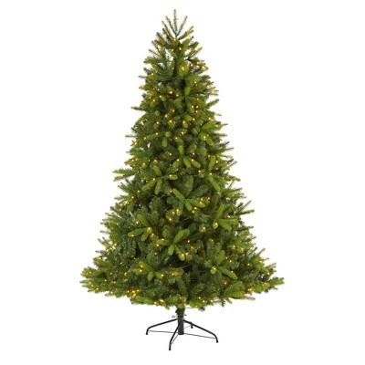 Nearly Natural 7-ft New Haven Spruce “Natural Look-in Artificial Christmas Tree with 500 LED Lights