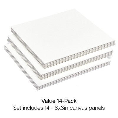 KINGART Canvas Panels 8x8 14 pc