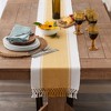 Design Imports  Ribbed Dobby Stripe Table Runner, Honey Gold, 13X108" - 2 of 4