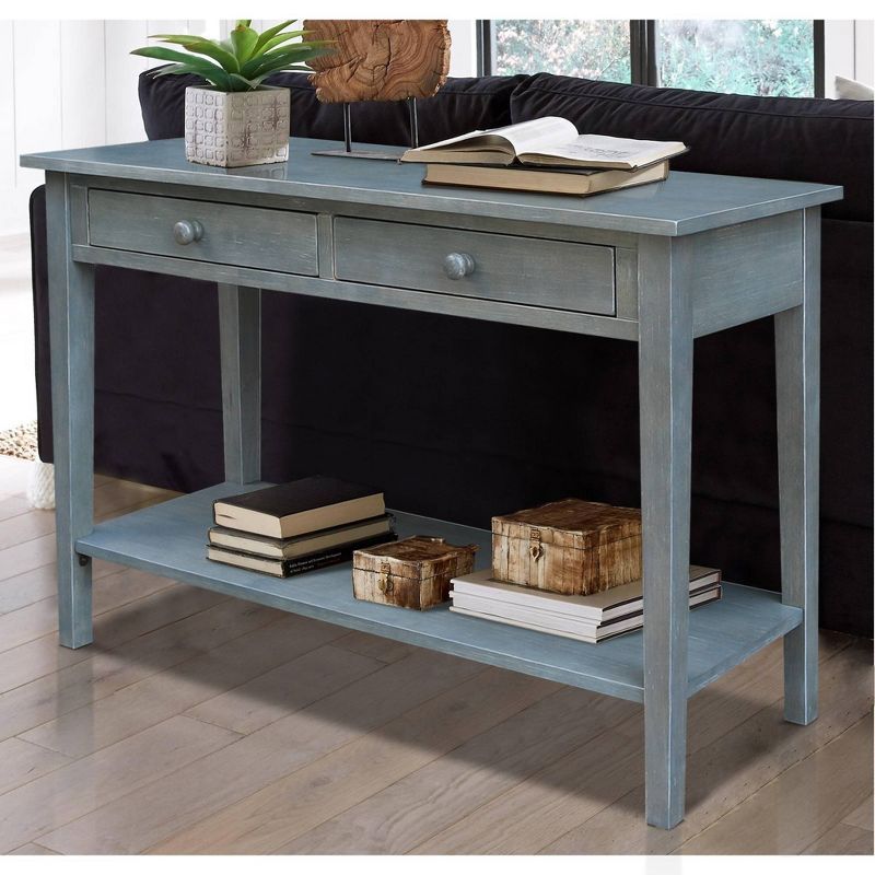 Spencer Console Server Table Antique Washed Heather Gray - International Concepts, 3 of 12