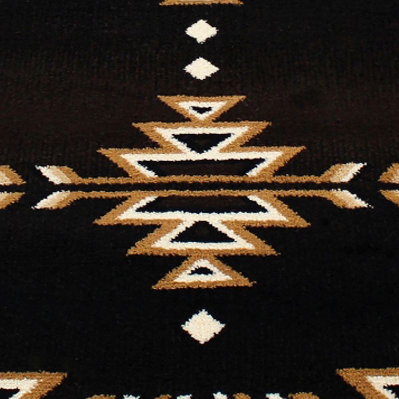 Emma and Oliver Olefin Accent Rug with Southwestern Geometric Arrow Design and Natural Jute Backing, 5 of 6