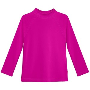 City Threads USA-Made Recycled Nylon Girls UPF 50+ Long Sleeve Rashguard - 1 of 4