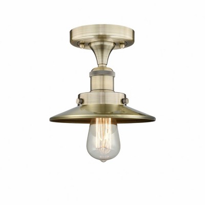 Edison - 1 Light Semi-Flush Mount In Industrial Style-5.25 Inches Tall and 8 Inches Wide