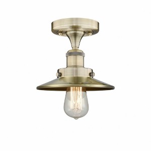Edison - 1 Light Semi-Flush Mount In Industrial Style-5.25 Inches Tall and 8 Inches Wide - 1 of 1