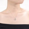 Elegant rhodium-plated nekclae featuring a round cubic zirconia pendant for a classy and timeless addition to any jewelry collection - 2 of 3