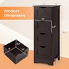 Costway 32.5'' Bathroom Floor Cabinet with Anti-tipping Device Freestanding Towel Cabinet - 3 of 4