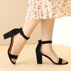 Perphy Women's Ankle Strap Open Toe Chunky High Heels Sandals - 2 of 4