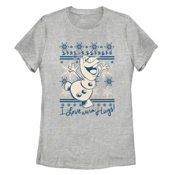 Women's Frozen Christmas Warm Hugs T-Shirt