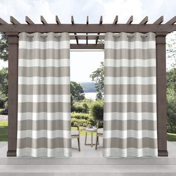 1pc 54x108 Light Filtering Linen Window Curtain Panel Brown/dark Gray -  Threshold™ : Target