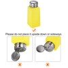 Unique Bargains Plastic Makeup Remover Nail Polish Push Down Alcohol Dispenser Bottles 3 Pcs 8.5oz Yellow - 4 of 4
