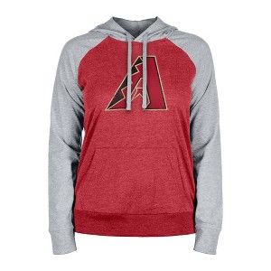 MLB Arizona Diamondbacks Women's Lightweight Bi-Blend Hooded Sweatshirt - 1 of 4