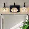DAKAFUL Crystal Bathroom Vanity Light, Vanity Fixtures with Clear Textured Shades,Wall Sconce Over Mirror,for Bedroom/home decor - 2 of 4