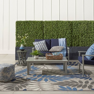 Nourison Aloha Floral Leaf Flatweave Indoor/Outdoor Area Rug