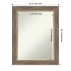 Amanti Art Driftwood Tan Petite Bevel Wood Bathroom Wall Mirror 28.75 x 22.75 in. - 3 of 4