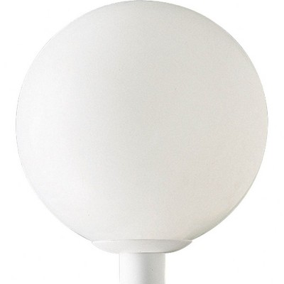 Progress Lighting Acrylic Globe 1-Light Outdoor Post Lantern, White, Acrylic Globe Shade