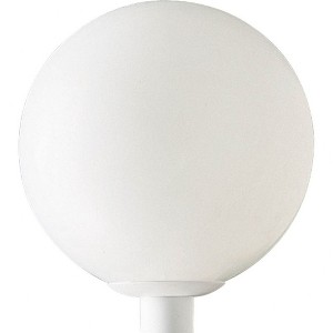 Progress Lighting Acrylic Globe 1-Light Outdoor Post Lantern, White, Acrylic Globe Shade - 1 of 2