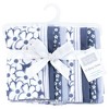 Hudson Baby Baby Girls Cotton Flannel Burp Cloths 10pk, Blue Cosmos, One Size - 2 of 4