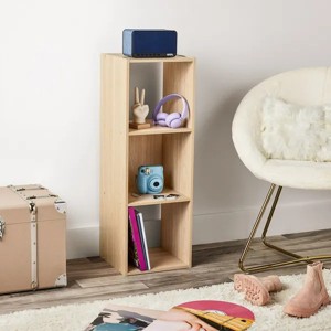 Racxily 3 Cube Storage Organizer multiple colors, 3-Cube Bookcase, 3-Tier Freestanding Storage Organizer with Shelves - 1 of 4