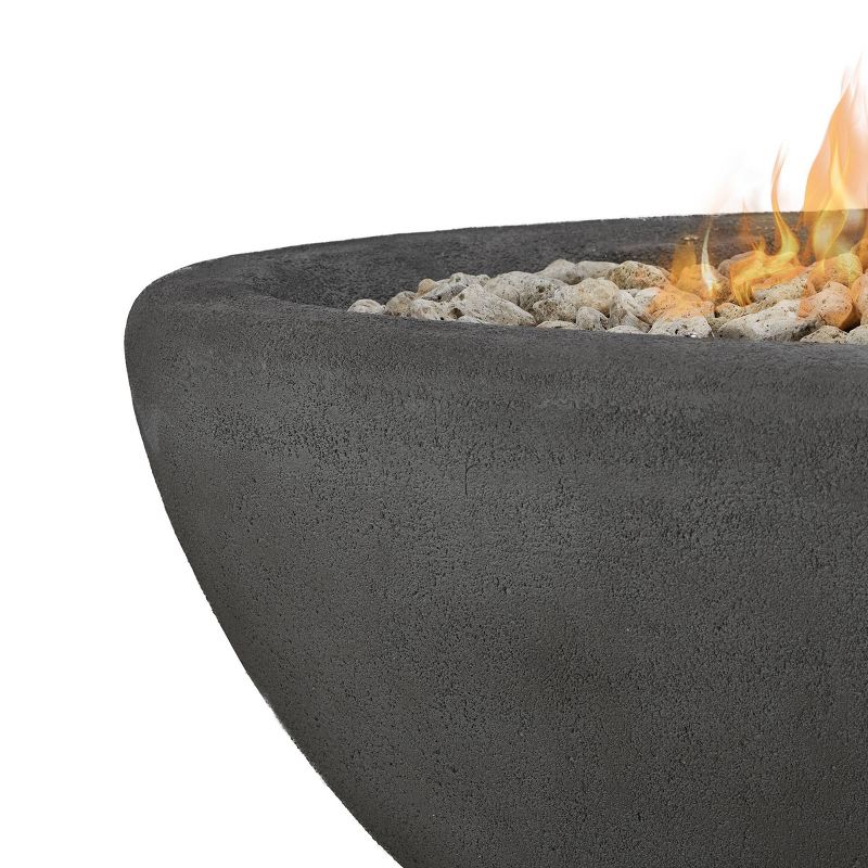 Riverside Large Oval Fire Bowl - Shale - Real Flame, 4 of 7