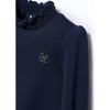 Girl Navy Blue Long Sleeve Mock Turtleneck - Abel & Lula US7 - 3 of 3