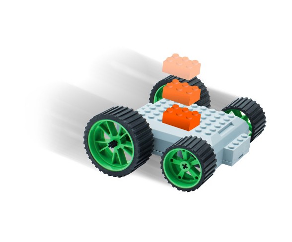 MeeperBOT 2.0 App-Controlled Brick Block Platform - Neon Green