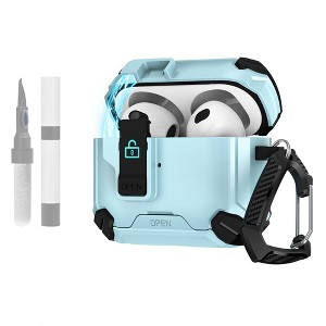 HTUTWOO Airpods pro 3 Case, Shockproof Full Body Cover, Support Wireless Charging with Secure Lock Design, Convenient Bracket - 1 of 4
