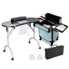 Byootique Manicure Table Nail Desk & Rolling Makeup Train Case Kit - 3 of 4