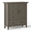 ORRD Medium Storage Cabinet Farmhouse Grey - 39" Cabinet with Drawers & Door, Solid Wood Farmhouse Style - 2 of 4