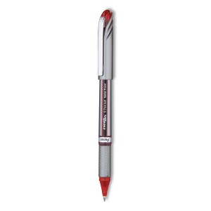 Pentel EnerGel NV Gel Pen, Stick, Medium 0.7 mm, Red Ink, Gray/Black/Red Barrel, Dozen - 1 of 1