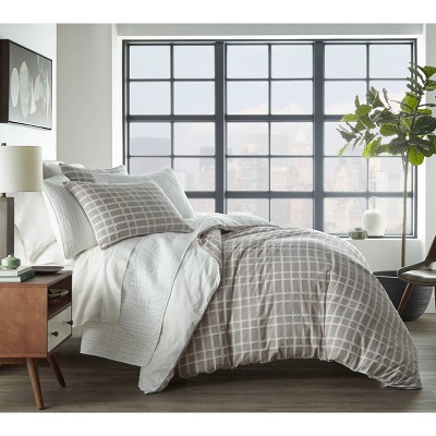 City Scene Full/Queen Sherman Duvet Cover Set Gray