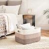 Blanket Basket,Rectangle Woven Baskets for Storage,65L Laundry Basket - 2 of 4