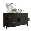 NicBex 6 Wide Drawers Dresser,Modern Double Dressers with Wood Pattern,Minimalist Chest of Drawers for Bedroom,Living Room,Hallway,Storage Cabinet - 3 of 4