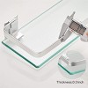Munora 15.7" Glass Bathroom Shelf - Wall Mounted Floating Shelves with Towel Holder, 2-Tier Shower Shelf - 3 of 4