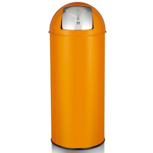 WhizMax 65 L / 17 Gal Open Top Trash Can Commercial Grade Heavy Duty Brushed Stainless Steel for Outdoor | Kitchen Waste Bins Home House Family - 1 of 4