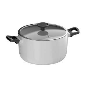BergHOFF Leo Glints Nonstick Ceramic 8" Stockpot 3qt. With Glass Lid, Recycled Aluminum, Spirit - 1 of 4