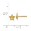 Black Bow Jewelry Kids 6mm Diamond Cut Star Post Earrings in 14k Yellow Gold - 4 of 4