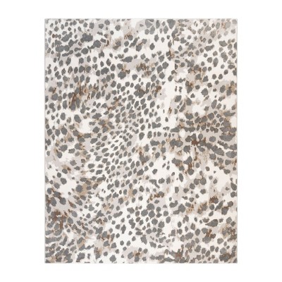 Gertmenian Ciaran Gaia Modern Animal Print Gray Ivory Indoor Polypropylene Area Rug