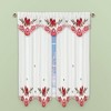 Collections Etc Embroidered Cardinal Pinecone Window Curtains - 4 of 4