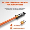 NAYSAYE Exercise Trainer Olympic Barbell Solid Chrome Weight Bar for Home Gym Strength Training, Black and Orange, 48.00"*3.00"*3.00" - 4 of 4