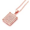 Angelica Necklace Womens Gold Plate Cubic Zirconia Pendant Ginger Lyne Collection - Rose Gold - 2 of 3