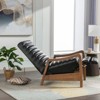 Bestier 26" Luxurious Oil Wax Leather Recliner for Adult, Upholstered Lounge Chair with Parawood Frame, Footrest, Accent Chair for Living Room - 2 of 4