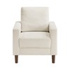 Corduroy Upholstered Accent Chair with Cushioned Seat and Exposed Wooden Legs for Living Room - 2 of 4