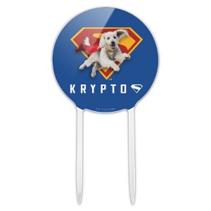 Superman 2025 Krypto Shield Acrylic Cake Topper Party Decoration for Wedding Anniversary Birthday Graduation - 1 of 4