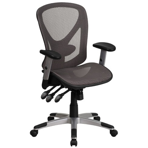 Emma And Oliver Mid-back Gray Fabric Pillow Top Ergonomic Task Office Chair  : Target
