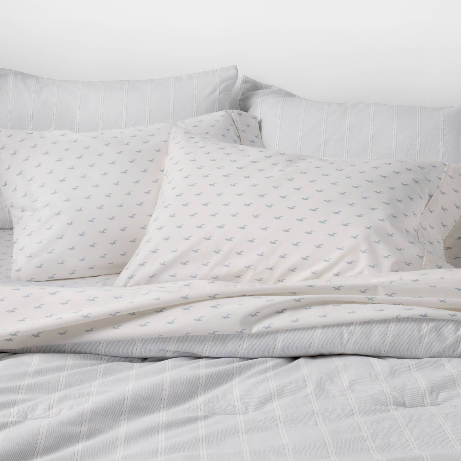 Queen Percale Seagull Sheet Set Light Blue - The Hollister Collection at Target