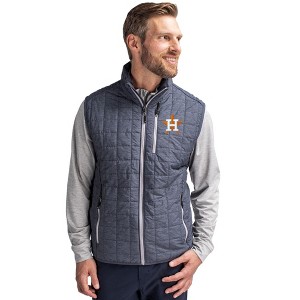 Houston Astros Cutter & Buck Rainier PrimaLoft® Mens Eco Insulated Full Zip Puffer Vest - 1 of 1