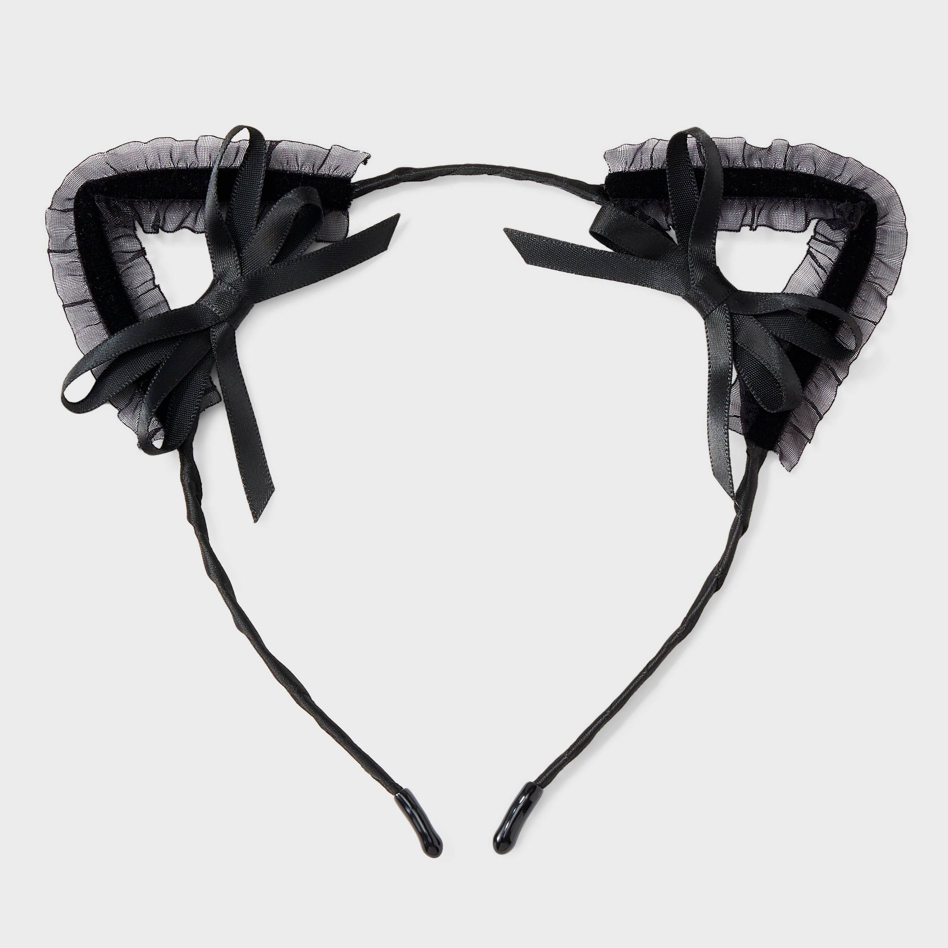 Halloween Cat Ear with Bows Headband - Black