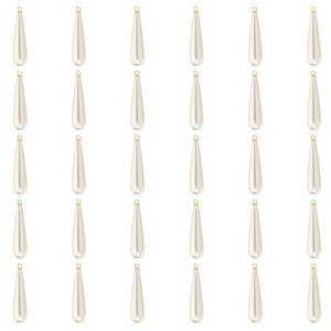 Unique Bargains Metal Bulk Elegant DIY Crafts Jewelry Making Pearl Pendant 50 Pcs - 1 of 4